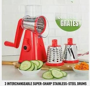 Ostala kuhinjska oprema: Ručna rotaciona seckalica/rende sa 3 nastavka - Multifunkcionalni — 25