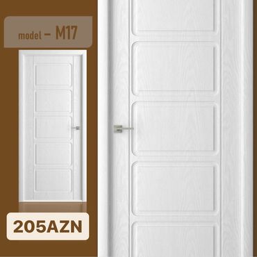 Otaq qapıları: Yeni MDF Otaq qapısı 90x205 sm, Zəmanətli, Pulsuz çatdırılma, Ödənişli quraşdırma