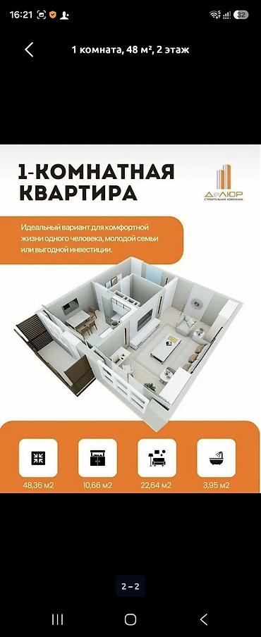 молодежный квартал: 1 комната, 48 м² — 3