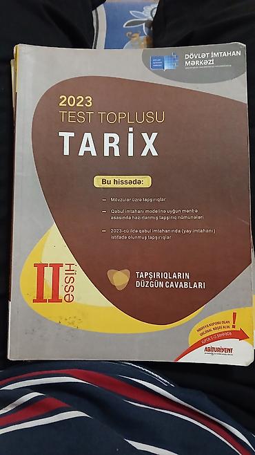 Testlər: Məhsul: 2023 Test Toplusu – Tarix (DİM), I hissə və II hissə — 2