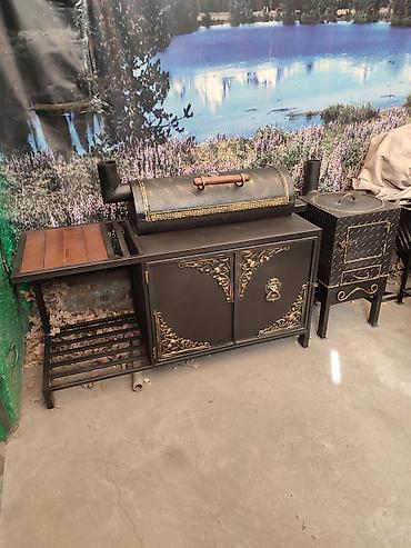 Барбекю: Три в одном очень удобная коптильня гриль барбекю мангал очок толщина — 10