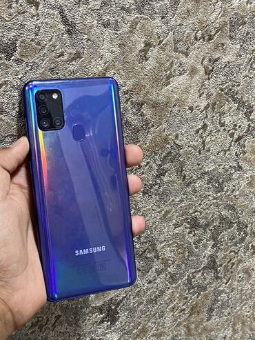 срочно продать телефон: Samsung Galaxy A21S, Б/у, 32 ГБ, цвет - Синий, 1 SIM, 2 SIM