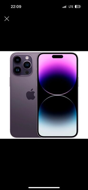 iphone 16 pro max купить: IPhone 14 Pro, Колдонулган, 256 ГБ, Deep Purple, Каптама, Заряддоочу түзүлүш, Коргоочу айнек, 85 %
