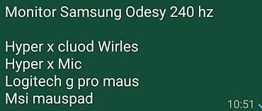 Офисная мебель: Gaming avadanlıqları paketi - Monitor: Samsung Odyssey, 240 Hz yüksək — 2