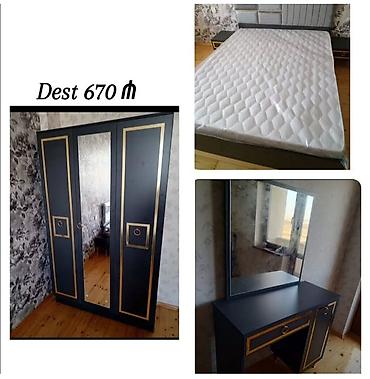 Yataq otağı mebel dəsti Tərkibi: - 3 qapılı şkaf: ortada güzgü