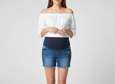 krótkie spodenki ciążowe allegro: H&M Mama, Shorts for women, size L