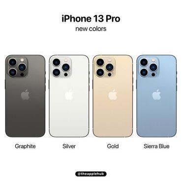 Apple iPhone: IPhone 13 Pro, Новый, 256 ГБ, Синий, Защитное стекло, Чехол, В рассрочку, 100 %