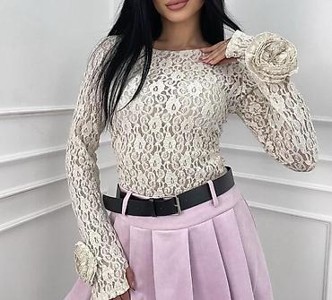 Bluze: 🔥Čipkana bluza sa dugim rukavima i efektom providnosti
✅2100 din — 10