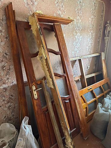 qapi otaq: Şüşəli taxta otaq qapıları - Material: möhkəm təbii ağac, laklanmış — 7