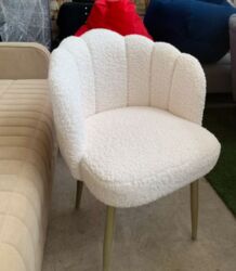 стеный меш: Кресло «Ракушка» с мягкой спинкой - Дизайн: округлая форма с