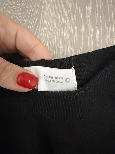 enli şalvar: Uşaq şalvarı – qara rəngdə, elastik bel. - Ölçü: 3 yaş / 98 sm — 2