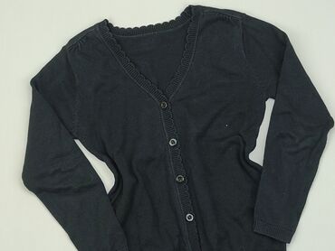 czarny rozpinany sweterek: Sweterek, F&F, 7 lat, 116-122 cm, stan - Dobry