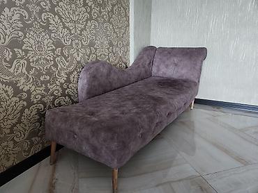 mebel materialı: Qonaq otağı üçün şık çarpayı-divan (şezlonq) - Dizayn: Asimmetrik — 2