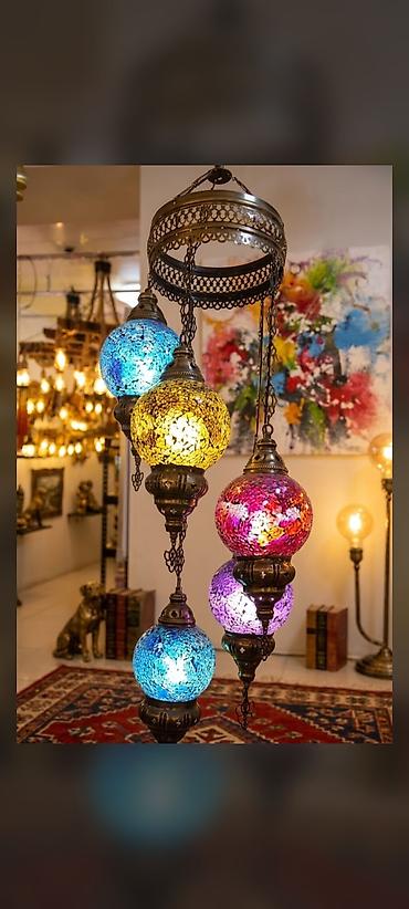 qedimi xalca alan: Çılçıraq, 5 lampa — 1