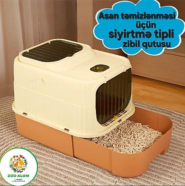 Зоотовары: Məhsul: İki funksiyalı BioTualet – pişiklər üçün qapalı qum qutusu — 3