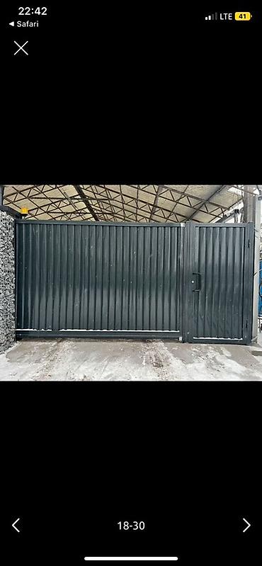 Откатные ворота: Откатные ворота из сэндвич‑панелей с автоматикой - Полотно — 27