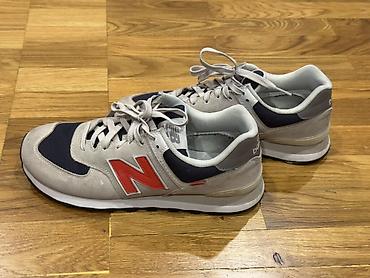 Мужские кроссовки, 43, New Balance, Б/у, цвет - Серый