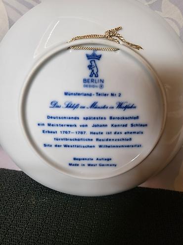 plasticni stepenik: Novi nemacki tanjiri za na zid iz 70ih.godina. Berlin porcelan,novi — 6