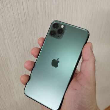 iphone 11 pro islenmis: IPhone 11 Pro Max, 256 GB, Alpine Green, Barmaq izi, Face ID