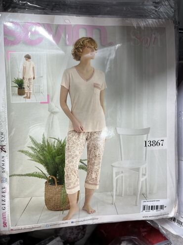 Пижамы: Пижама, Муслин, Турция, В полоску, С кружевом, Для невесты, XS, 2XL, 2XS — 14