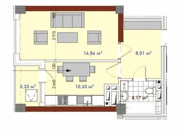 ипотека на 10 лет без первоначального взноса бишкек: 1 комната, 43 м², Элитка, 13 этаж, ПСО (под самоотделку)