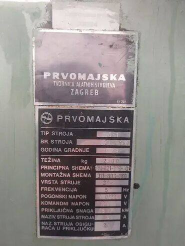 Ostali alati i mašine: Glodalica Prvomajska UG1 - Univerzalna glodalica za obradu metala — 5