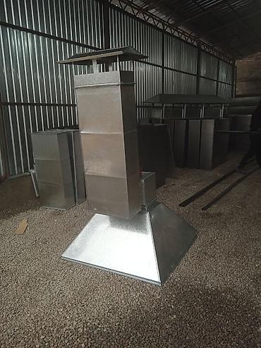 Установка вытяжек и вентиляции: Оцинкованные воздуховодные зонты/колпаки для приточно‑вытяжной — 30