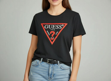koszulki hokejowe z nadrukiem: Guess, Women`s T-shirt, size L (EU 40)