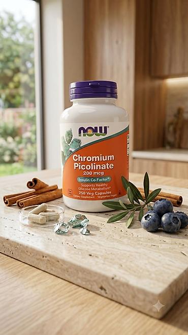konoplya yağı: 🇺🇸 ABŞ istehsalı – NOW Foods Chromium Picolinate 200 mcg 💊🍽️ 1968-ci — 1