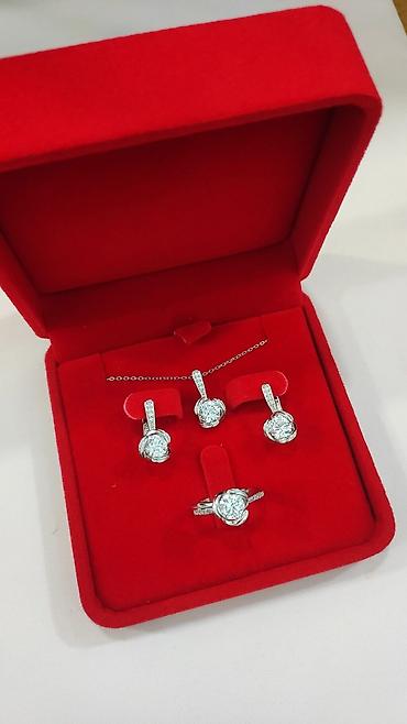 Серебряные наборы украшений: Серебряный Набор+ Цепочка Дизайн Италия Серебро 925 пробы Размеры — 3