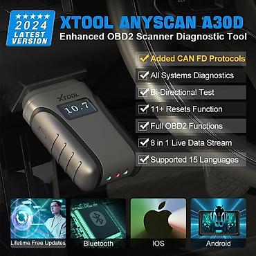 Alati za automobile: Novo- XTOOL Anyscan A30D V2.0 Bluetooth OBD2 CANFD FCA Cena skenera — 21