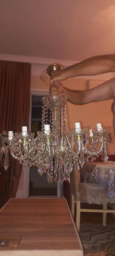 ucuz gül: Çılçıraq, 8 lampa, Xrustal — 1
