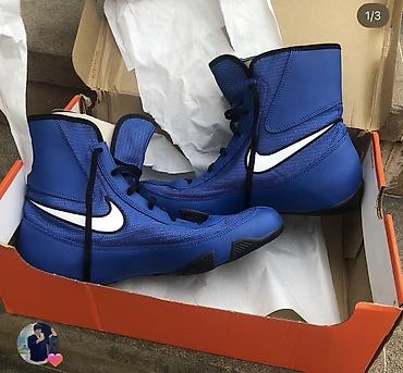 boks krasovkası: Nike machomai 2 bokserka – mavi rəng, yüksək boğazlı model — 2