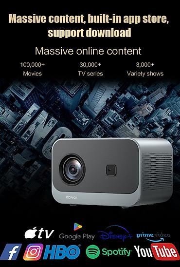 Projektori: KONKA C1 Pro mini projektor Uz projektor dobijate iptv televiziju i — 7