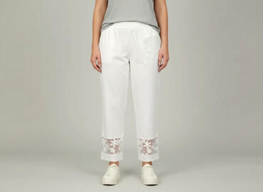 Women's Pants: Spodnie materiałowe damskie, rozmiar 2XL