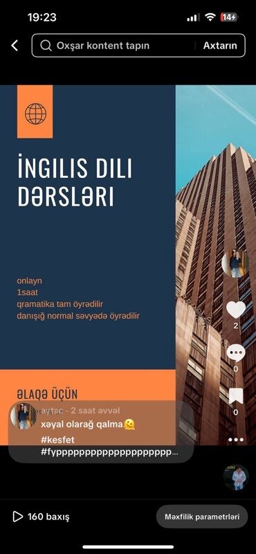 Sağlamlıq və gözəllik: Xarici dil kursu, İngilis dili