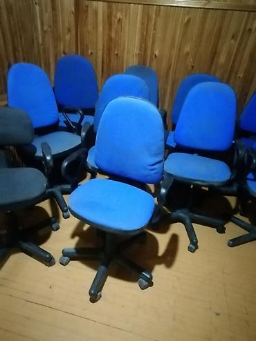 Офис эмереги: Офис креслолор, Колдонулган, Дөңгөлөктүү, түсү - Көк, Өзү алып кетүү — 2