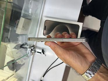 iphone 13 sat: IPhone 15 Pro Max, 256 GB, Natural Titanium, Zəmanət, Simsiz şarj, Face ID — 3
