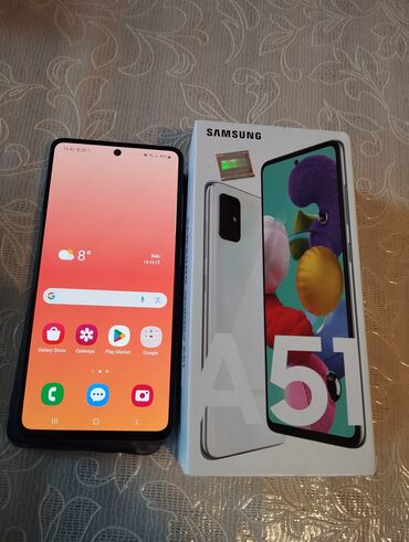 Samsung: Samsung Galaxy A51, 128 GB, rəng - Ağ