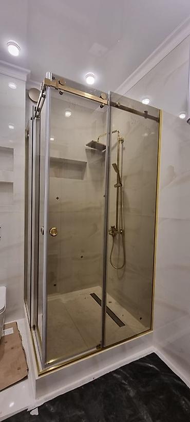 Душевые перегородки и ограждения: Душевые ограждения и перегородки из закалённого стекла на заказ. - — 8