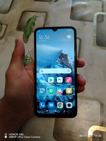 redmi ikinci el telefon: Xiaomi Redmi 9C, 128 GB, rəng - Göy, 
 İki sim kartlı, Face ID, Barmaq izi