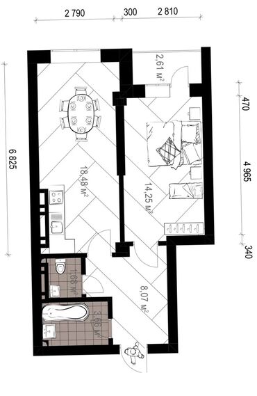 Продажа квартир: 2 комнаты, 49 м², Элитка, 5 этаж, ПСО (под самоотделку) — 13