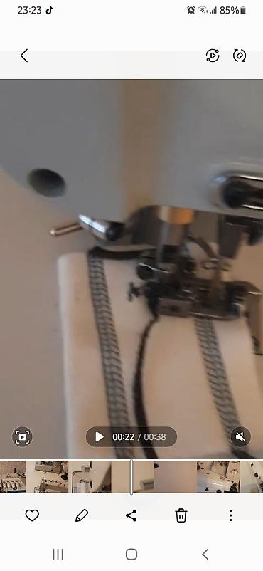 pvc utu: Sənaye dərzi tikiş maşınları. 1 ədəd overlok, 1 interlok, düz tikiş — 5