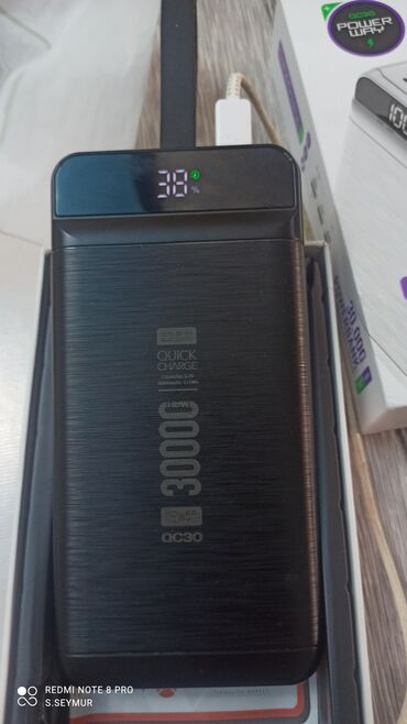 28 may telefon aksesuarlari: Powerbank 30000 mAh, Yeni