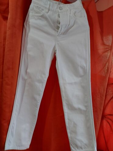джинсы женские 29 размер: Түз, Massimo Dutti, Бели өйдө
