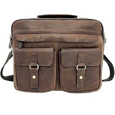 Классические сумки: Кожаная мужская сумка, клатч, барсетка, портмоне, бумажник, поясная — 3