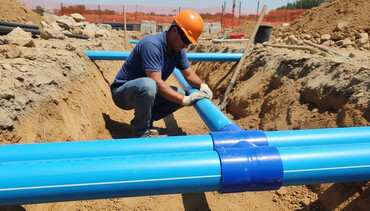 трубы полиэтиленовые: Труба для водопровода Магистральная, Материал: Полиэтилен (ПЭ)