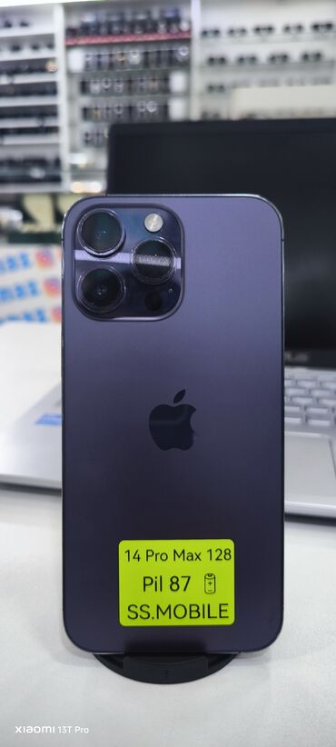 iphone 4s ekran: IPhone 14 Pro Max, 128 GB, Deep Purple, Face ID