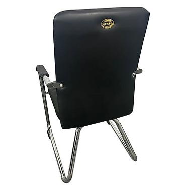 Офисные кресла: Офисное кресло, Без колесиков, цвет - Черный, Экокожа — 9