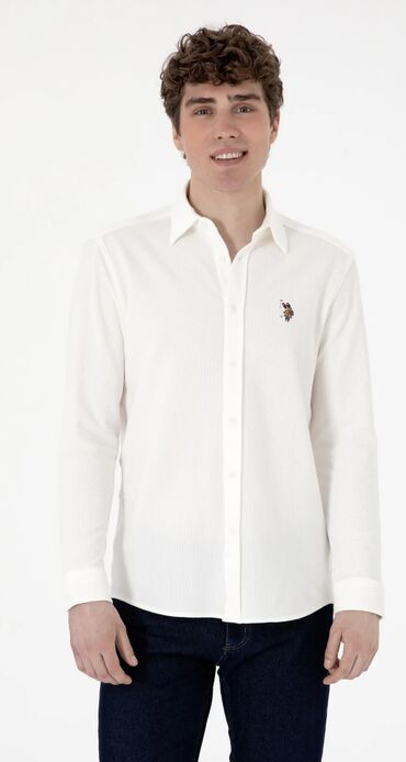 пиджак белый: Эркектердин көйнөгү, 2XL (EU 44), Us Polo Assn, Жаңы, түсү - Ак, Өзү алып кетүү